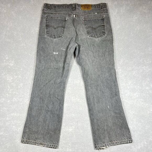 VTG 80’s Levi’s Jeans 517 Bootcut Light Wash Gray Denim Made in USA ACTUAL 38x27 - Picture 1 of 15